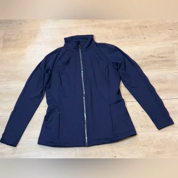 Alo Yoga Women’s Kata Full Zip Mesh Sleeves Jacket Size Large - Picture 2 of 8